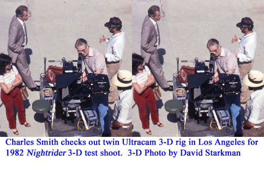 Charles Smith & Chris Condon on 1982 Nightrider3D TV shoot by David Starkman
