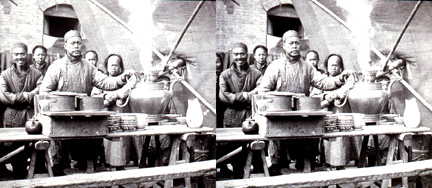 Chinese chefs from old stereoview