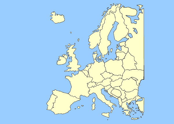 world map european countries. Europe