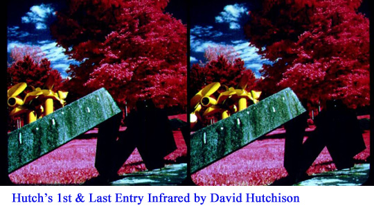 Infrared stereo image of outdoor sculpture by David Hutchison