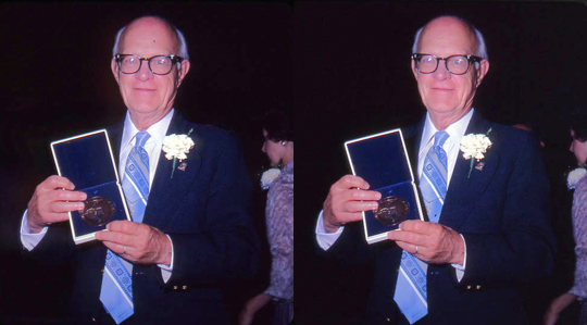 Seton Rochwite with PSA 1979 Progress Medal Award by David Starkman