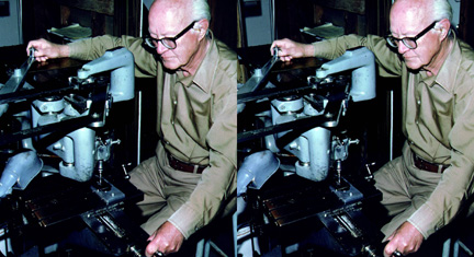 Seton Rochwite at his workbench by Isabelle Rochwite