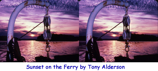 Sunset on the Ferry by Tony Alderson