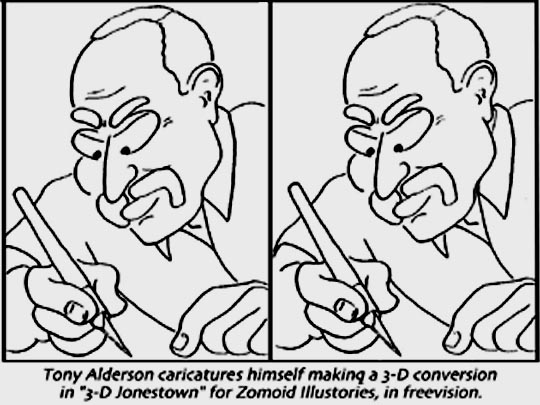 Tony Alderson's self drawn caricature